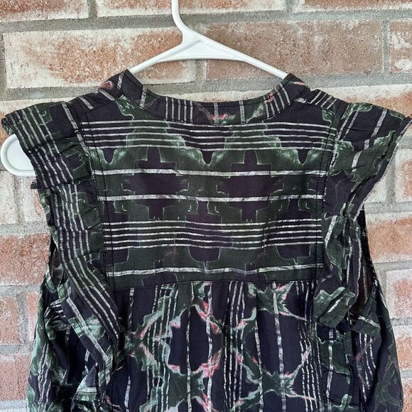 Pilcro Anthropologie Button Down Sleeveless Ruffle Blouse XS - Picture 8 of 10